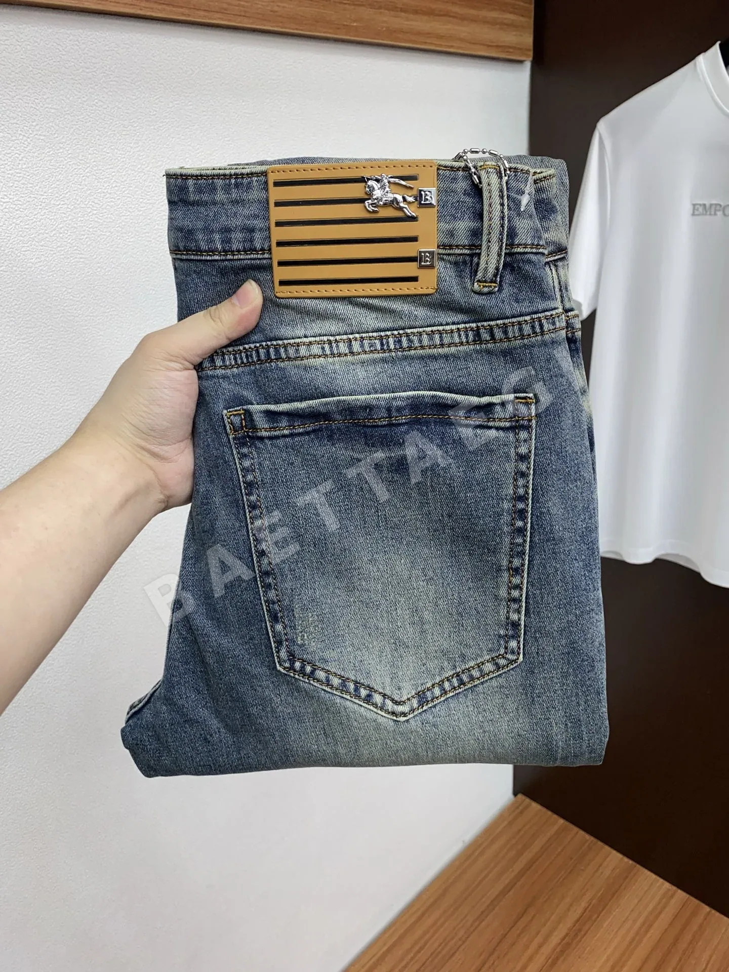 버버리 데님 남성 바지 16412