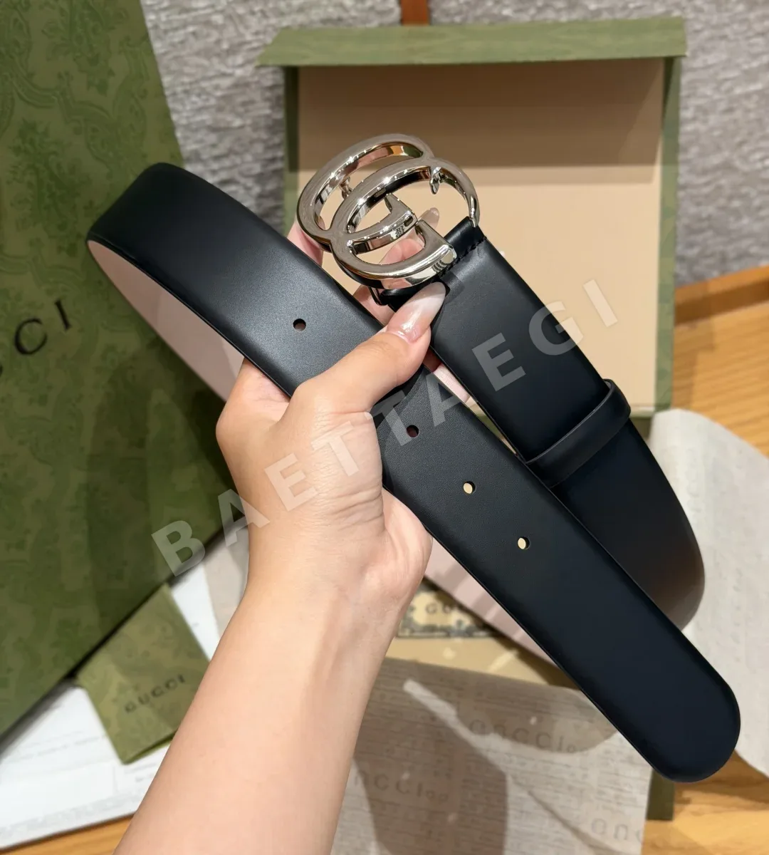 구찌 인터로킹 G 가죽 벨트 40mm 상세 이미지 4