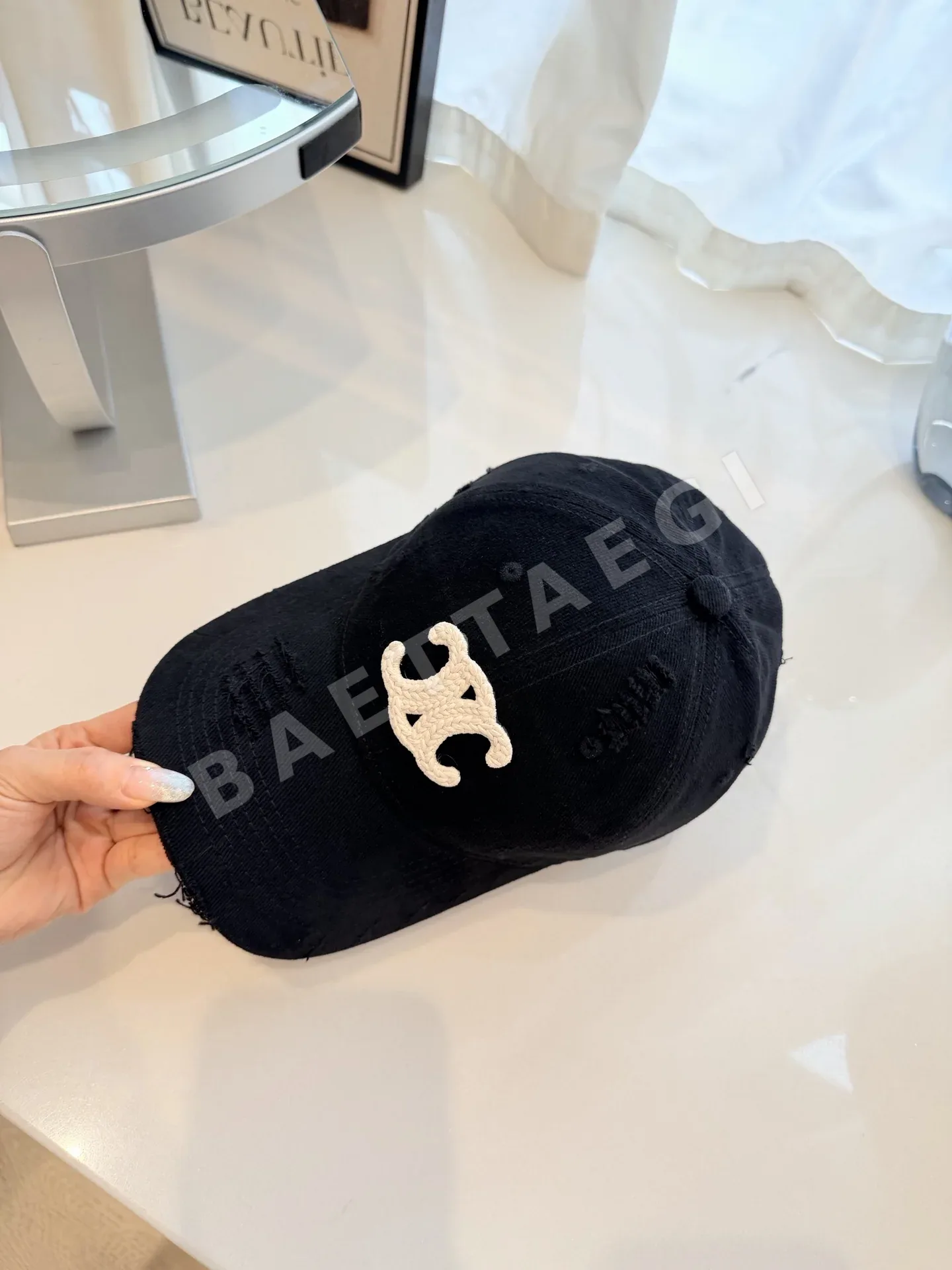 셀린느 데미지 가공 야구모자 상세 이미지 5