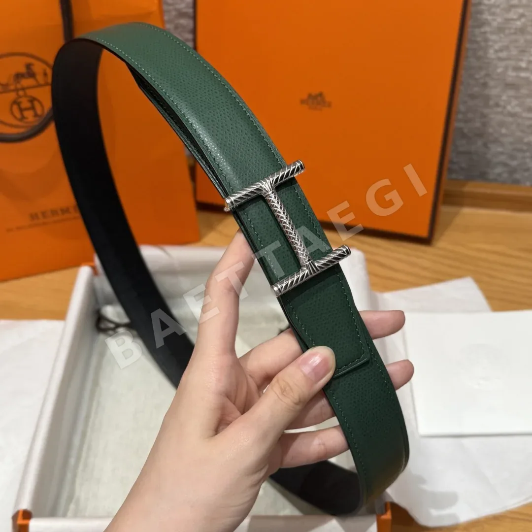 에르메스 히쏘 리버시블 앱송 가죽 벨트 상세 이미지 4