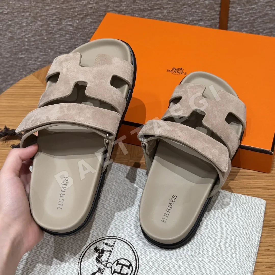 에르메스 시프레 샌들 클레이베이지 샤모아 가죽 상세 이미지 3