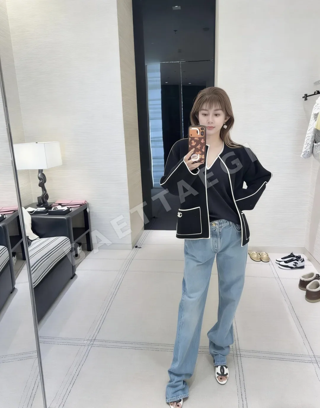 샤넬 실버 더블 C 아벤던트 진주 귀걸이 상세 이미지 7