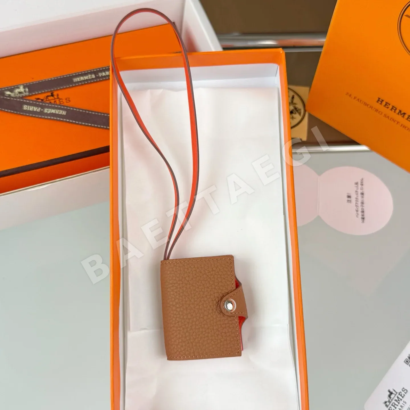 에르메스 토고 가죽 미니 포스트잇 키링 상세 이미지 3