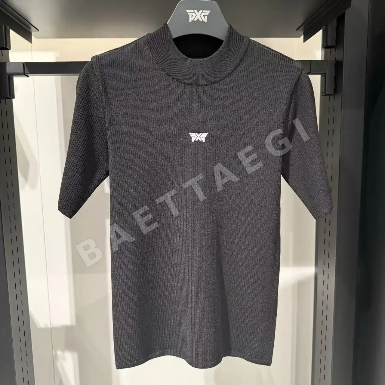 PXG 여성 쿨필 니트 반소매 탑 상세 이미지 5
