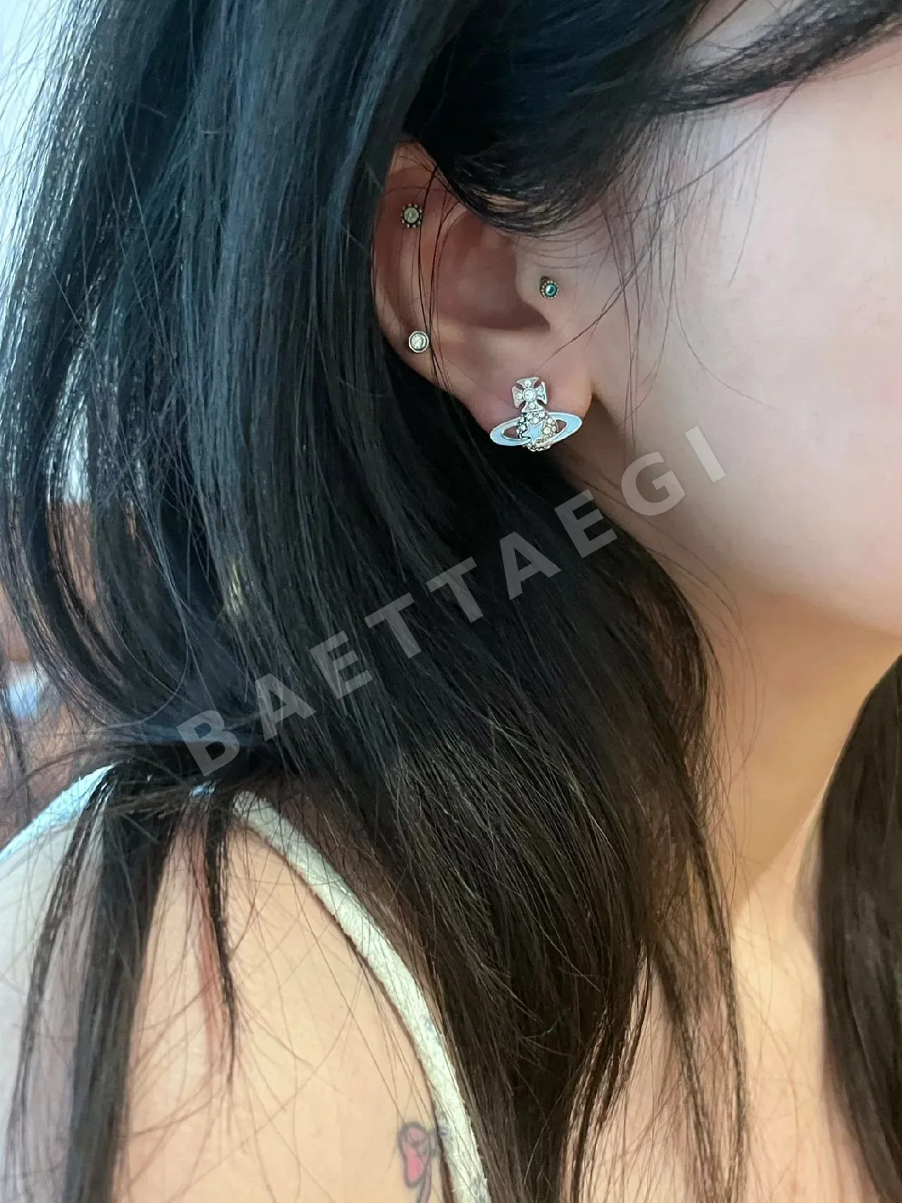 비비안웨스트우드 메테오 스와로브스키 큐빅 귀걸이 상세 이미지 3