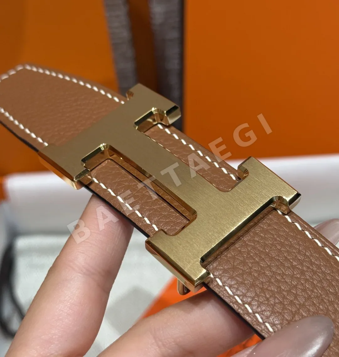 루이비통 H 버클 리버시블 가죽 벨트 32mm 상세 이미지 6