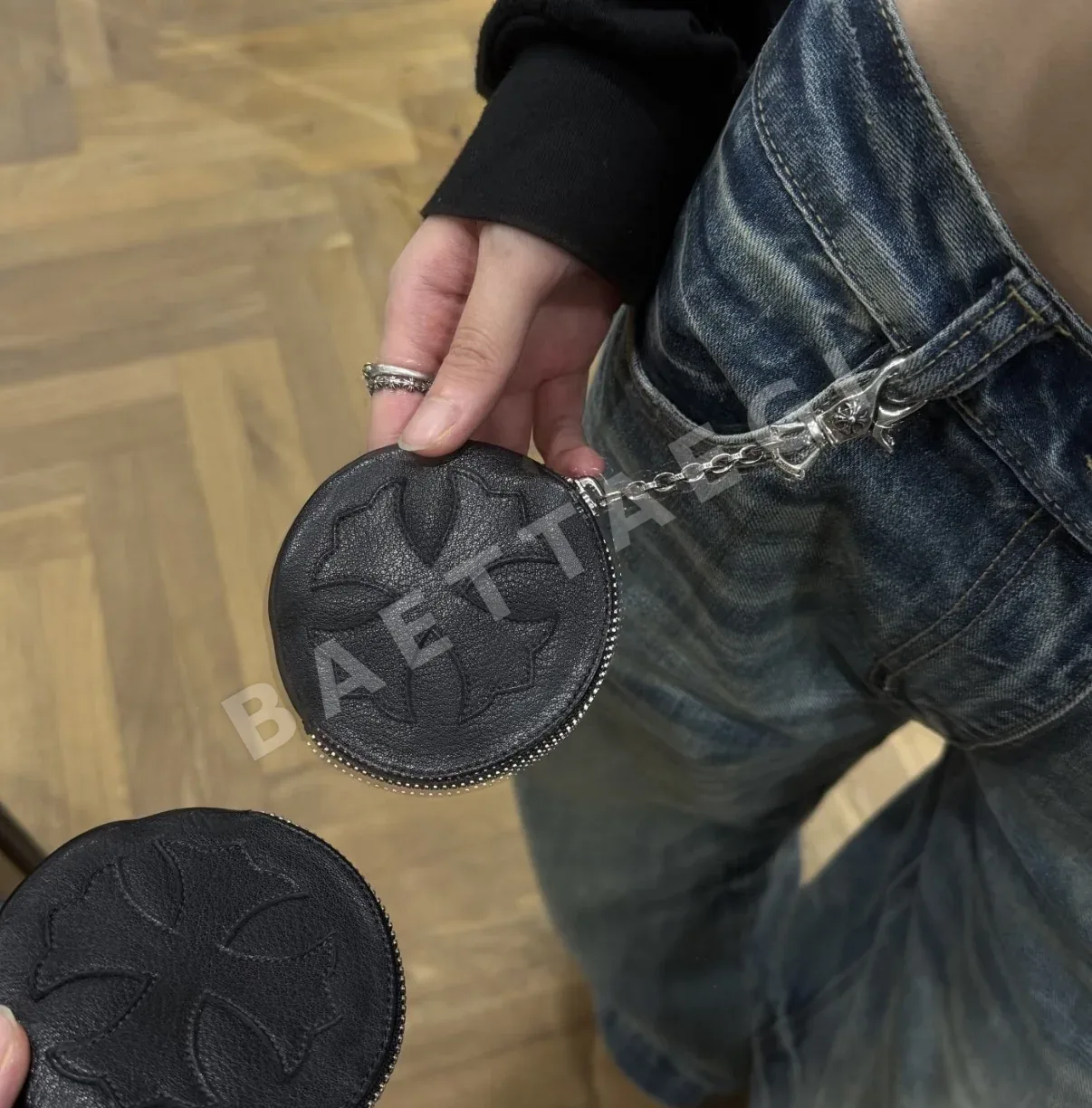 크롬하츠 로브스터 클라스프 가죽 키링 상세 이미지 8