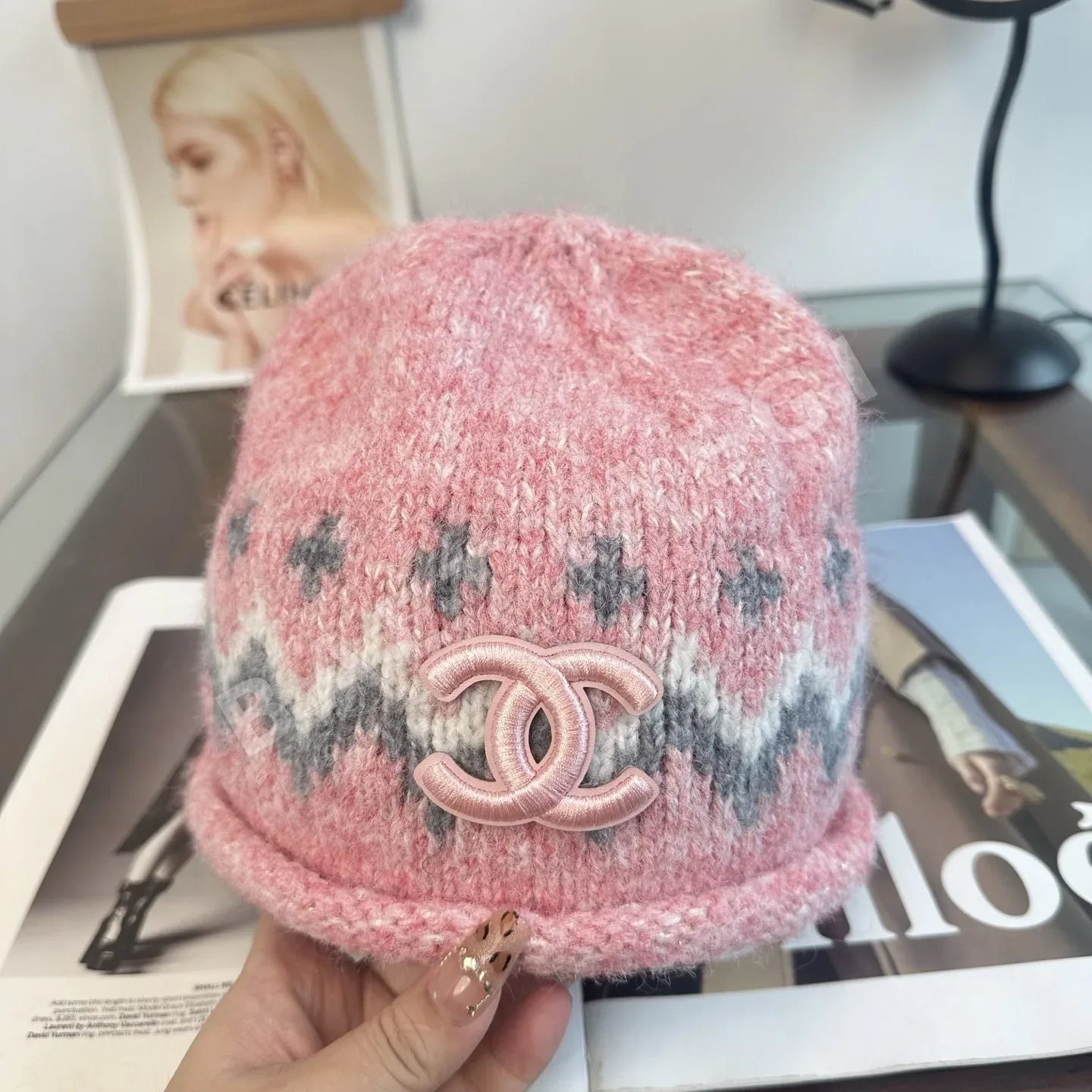 샤넬 니트 비니 모자 상세 이미지 9