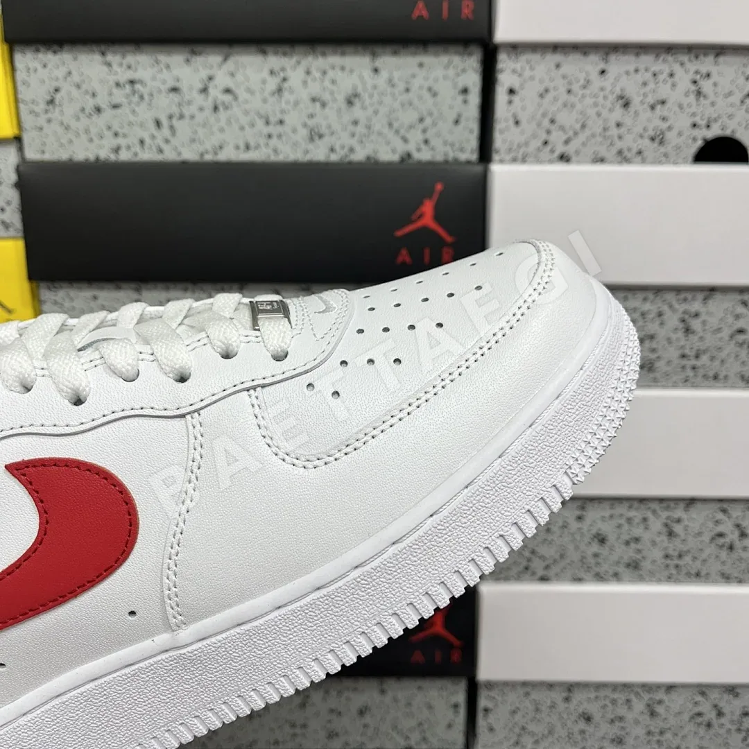 나이키 [G] 에어 포스 1 로우 화이트 레드 CU9225-101 201037 Nike Air Force 1 Low Supreme 상세 이미지 11