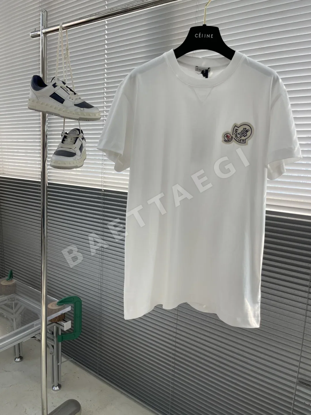 몽클레르 더블 로고 패치 반팔 티셔츠 48587
