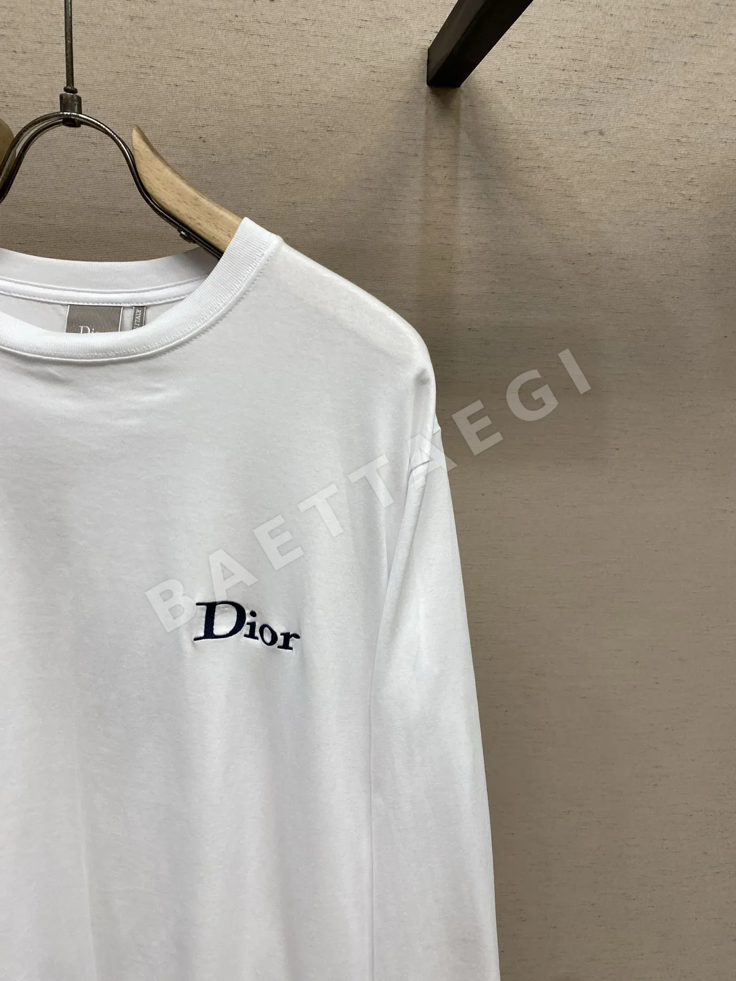 제냐 남성 면 저지 크루넥 긴팔 티셔츠 상세 이미지 5