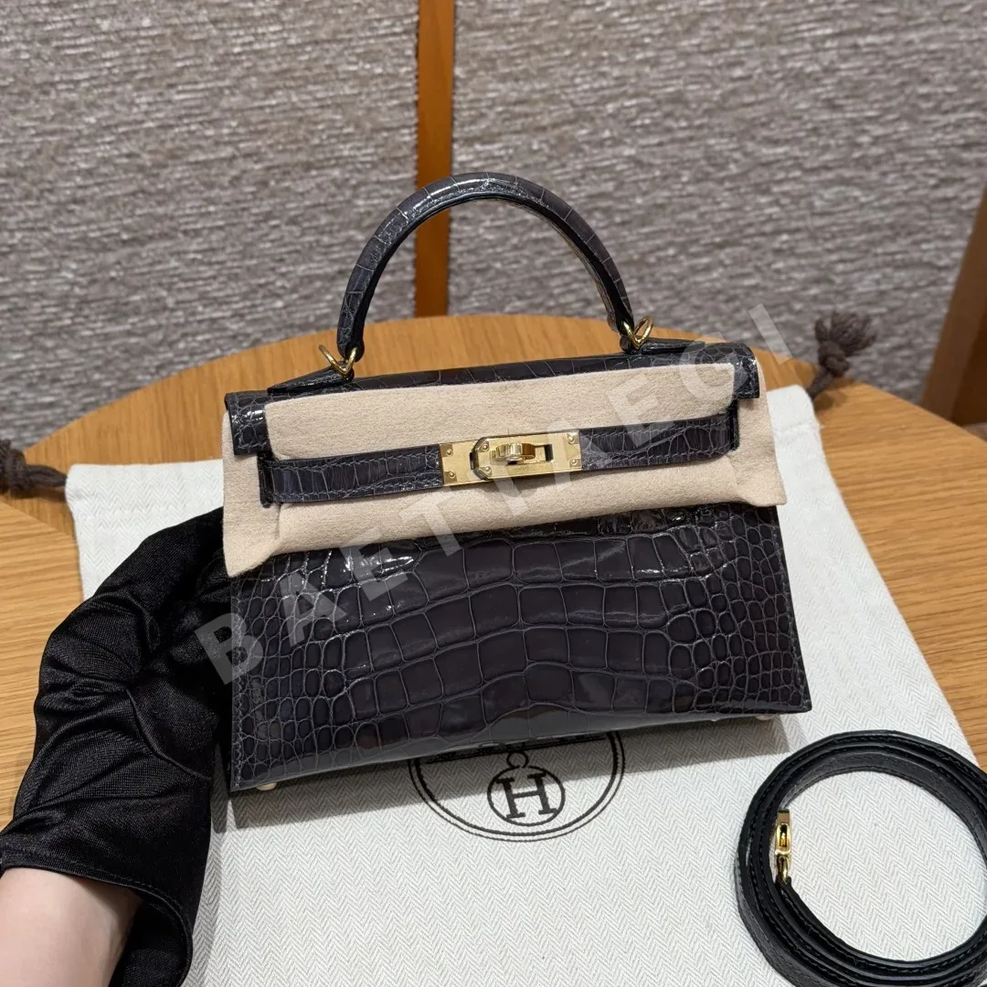 에르메스 미니 켈리 2 악어가죽 가방 164255