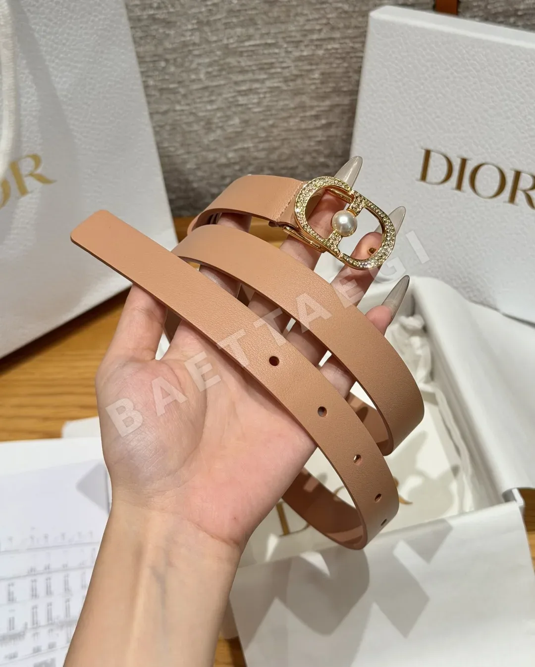 디올 디종 30 몽테뉴 카프스킨 벨트 상세 이미지 2