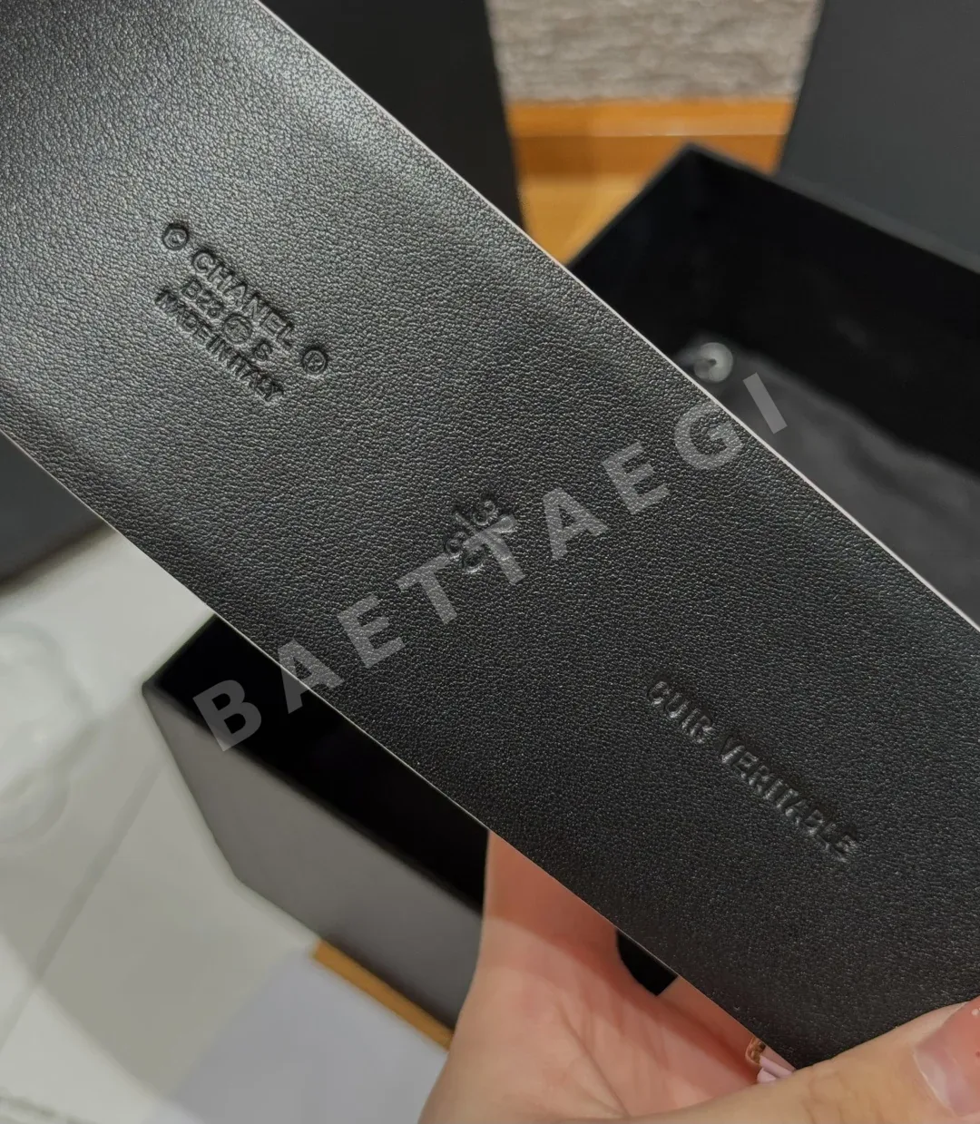 샤넬 체인 메탈 버클 소가죽 벨트 상세 이미지 8