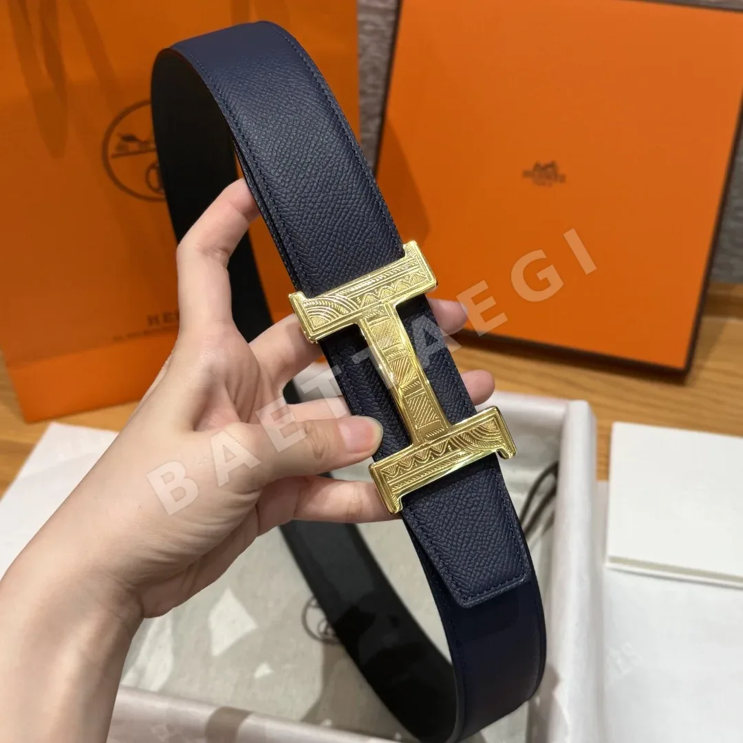 에르메스 홈 투아레그 양면 가죽 벨트 상세 이미지 5