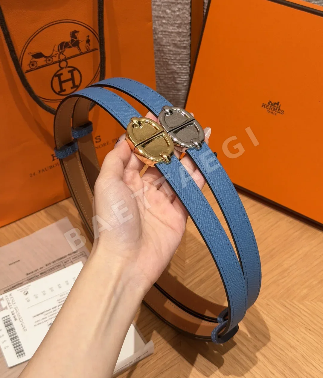 에르메스 앱송 카프스킨 H 버클 벨트 상세 이미지 8