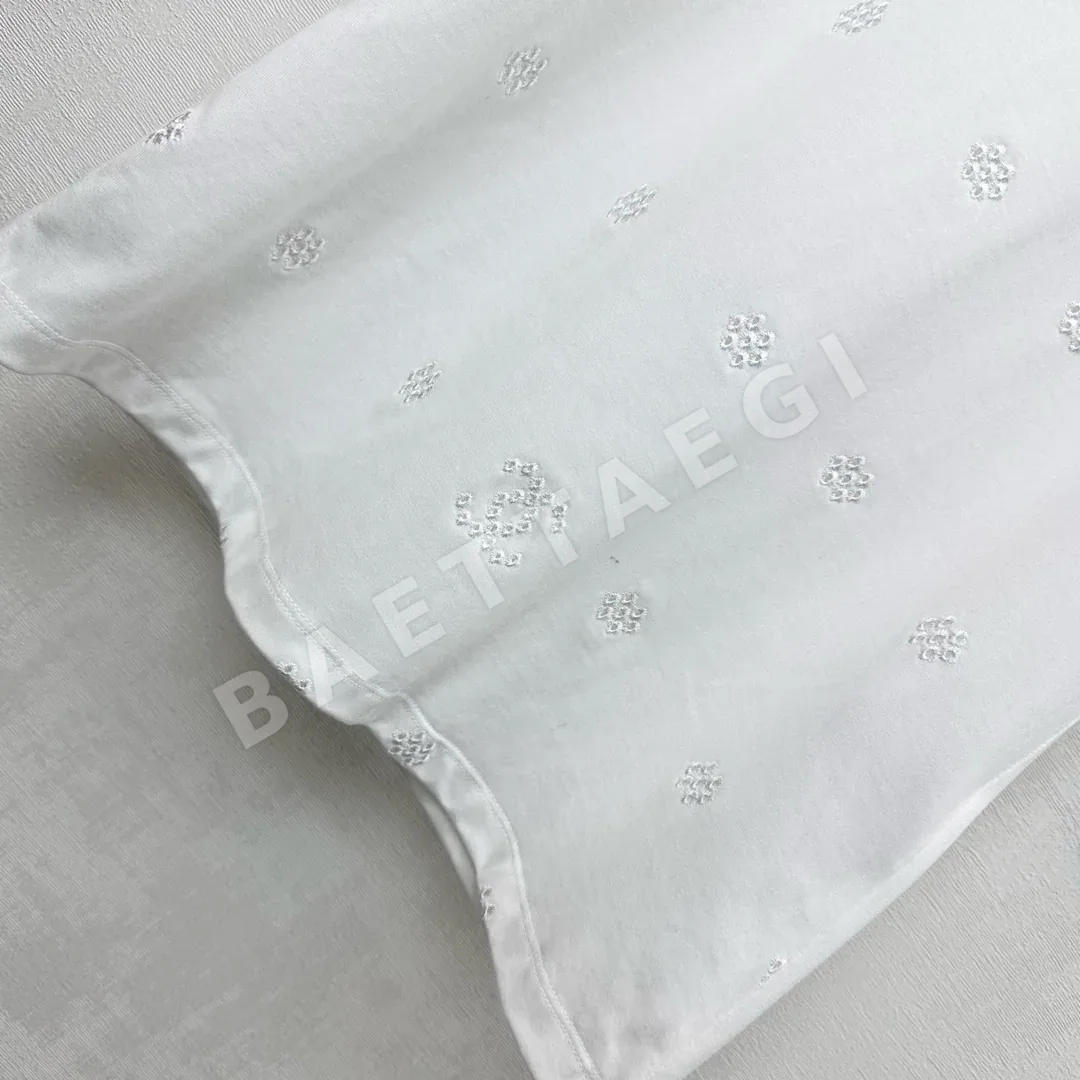 샤넬 더블 C 자수 크루넥 코튼 반팔 티셔츠 상세 이미지 5