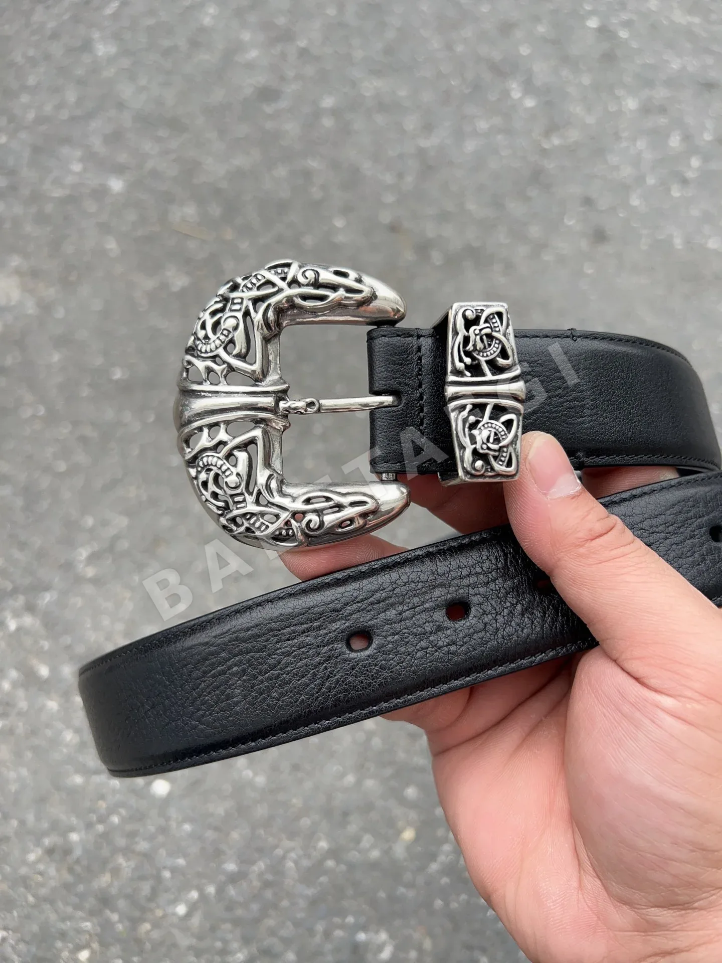 크롬하츠 벨트 라지 사이즈 폭 3.8 cm 163249