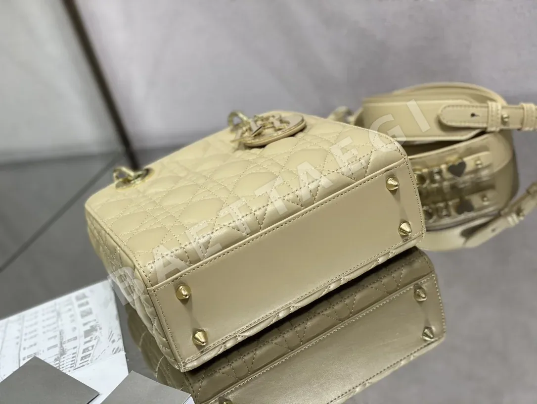 디올 빈 배지 램스킨 레이디 핸드백 상세 이미지 7