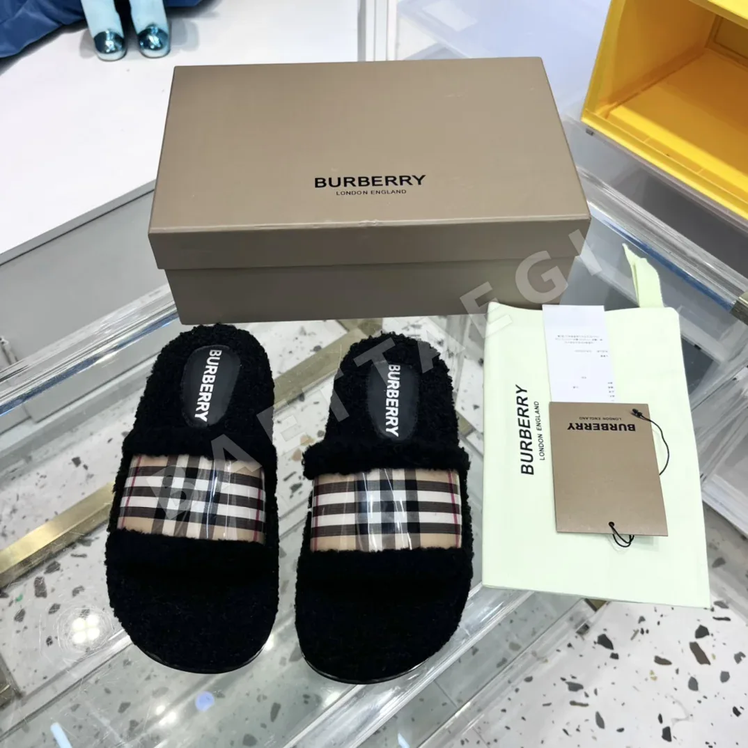 버버리 체크 울 슬리퍼 29699