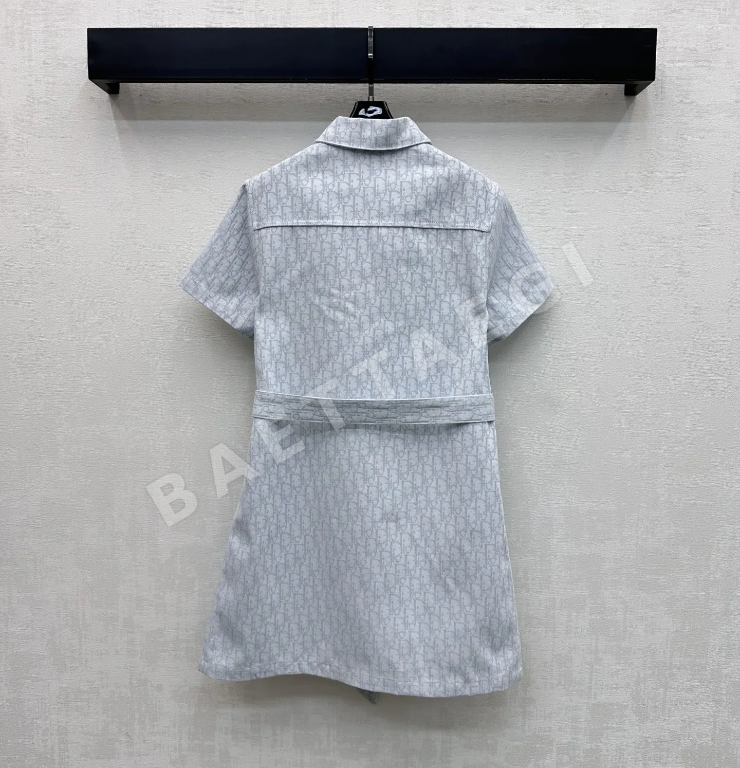 디올 자카드 데님 카라 반소매 원피스 상세 이미지 6