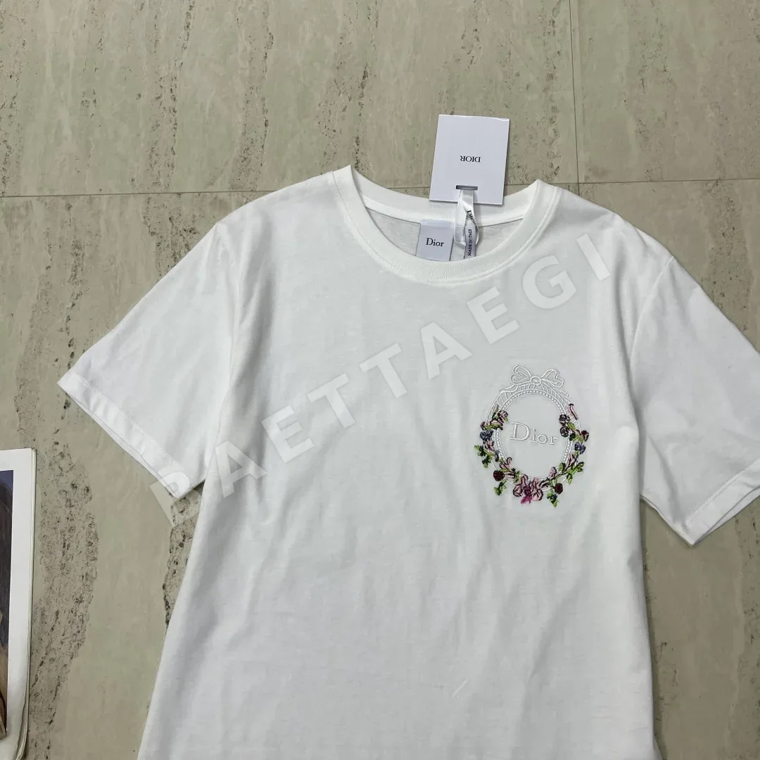 디올 여성 코튼 크루넥 반팔 티셔츠 상세 이미지 6