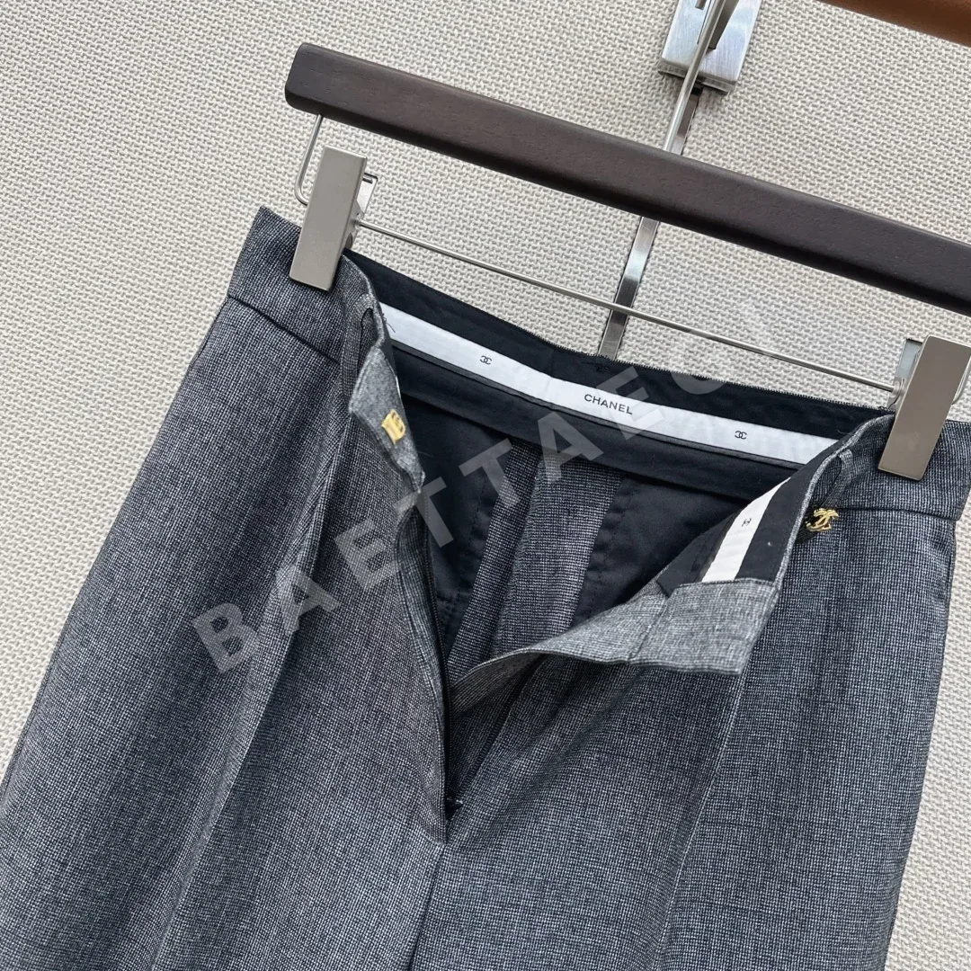 샤넬 그레이 스트레이트 여성 바지 상세 이미지 5