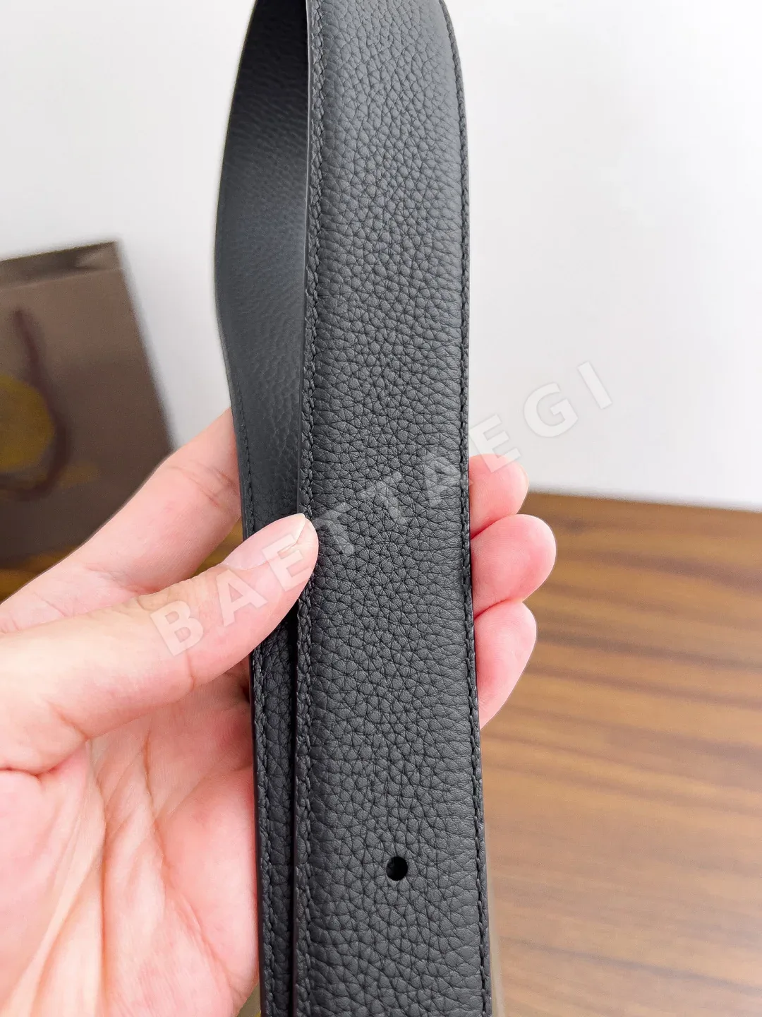 스테파노리치 부드러운 카프스킨 골드·실버 핀 버클 벨트 상세 이미지 8