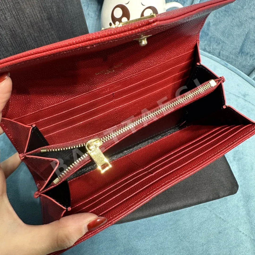 생로랑 캐비어 가죽 스냅 잠금 장지갑 상세 이미지 6