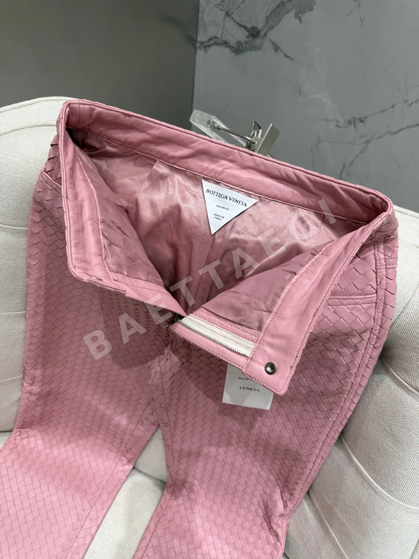 보테가베네타 양가죽 와이드 바지 상세 이미지 6