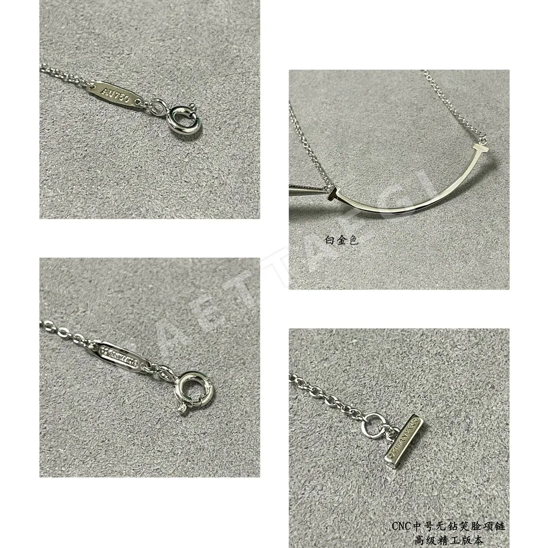 티파니 스마일 페이스 큐빅 목걸이 상세 이미지 6