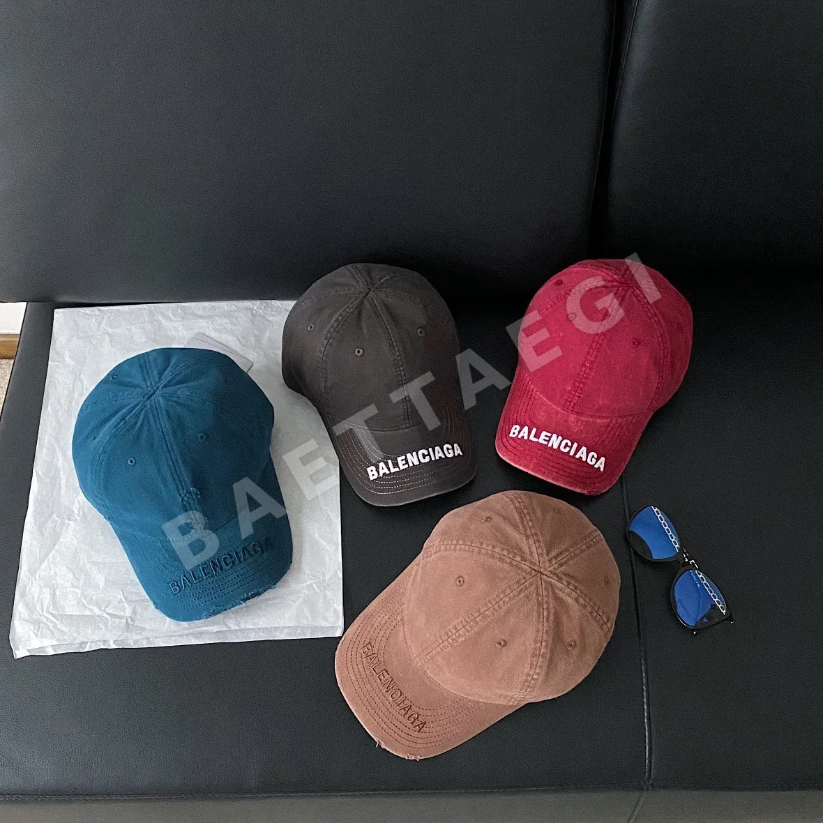 발렌시아가 로고 자수 베이스볼 모자 상세 이미지 8