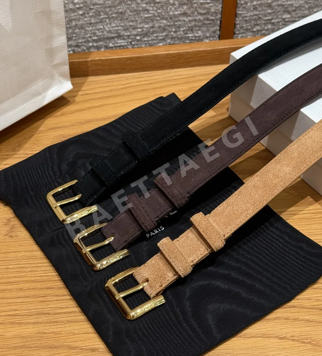 셀린느 스웨이드 소가죽 핀 버클 벨트 상세 이미지 5