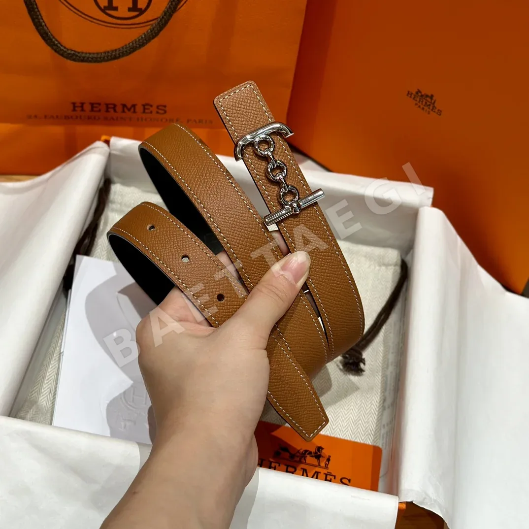에르메스 팔라듐 메시 H자형 무늬 양면 가죽 벨트 상세 이미지 3