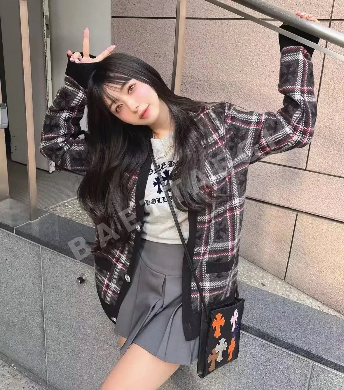 크롬하츠 CH 패치워크 가죽 크로스바디 가방 상세 이미지 10