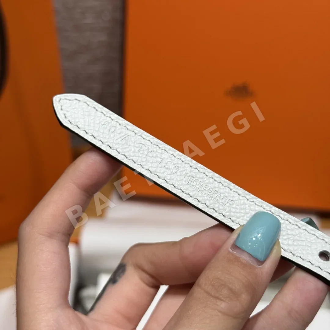 에르메스 JD350-H 가죽 벨트 1.3 cm 상세 이미지 9