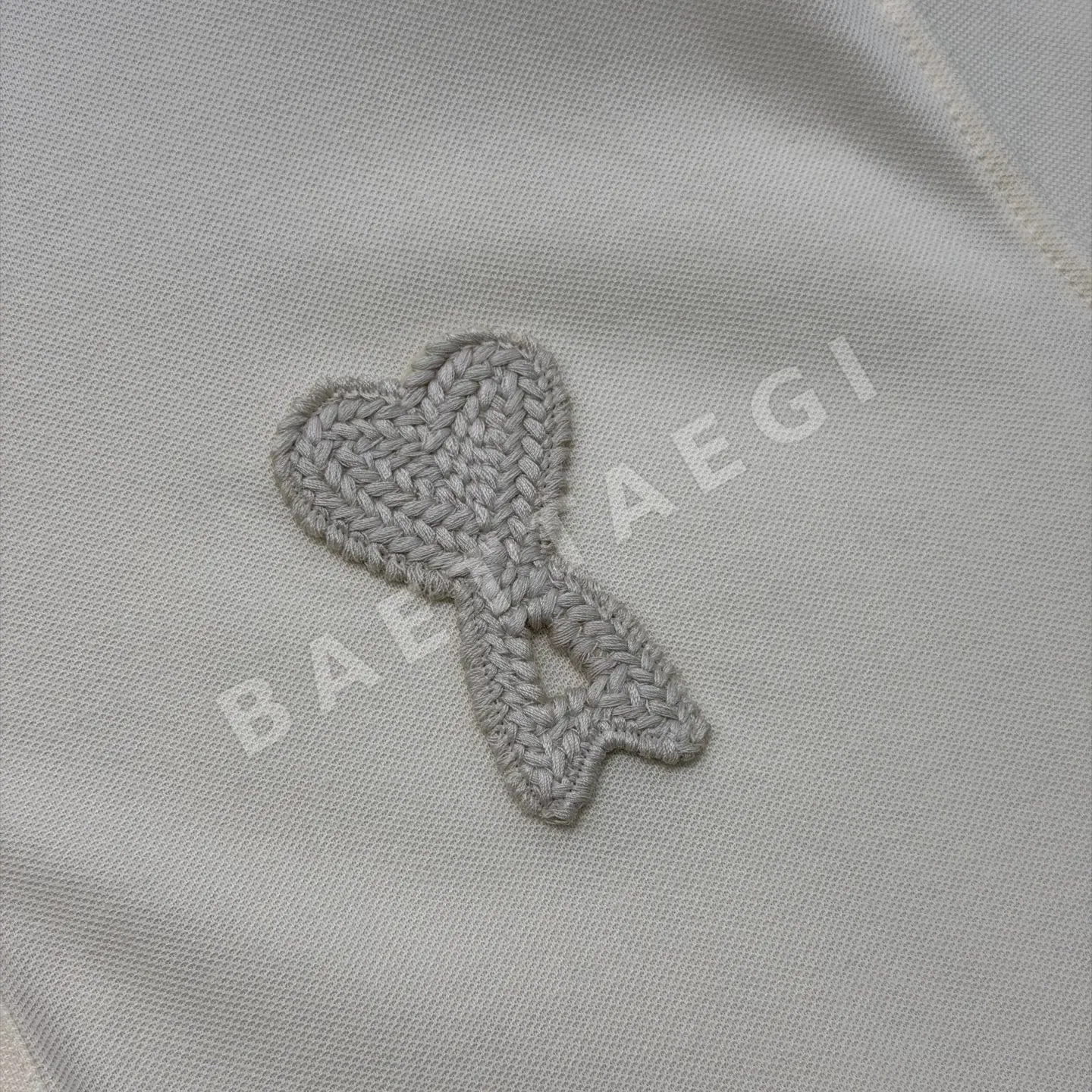 아미 코바늘 하트 남성 반팔셔츠 상세 이미지 7