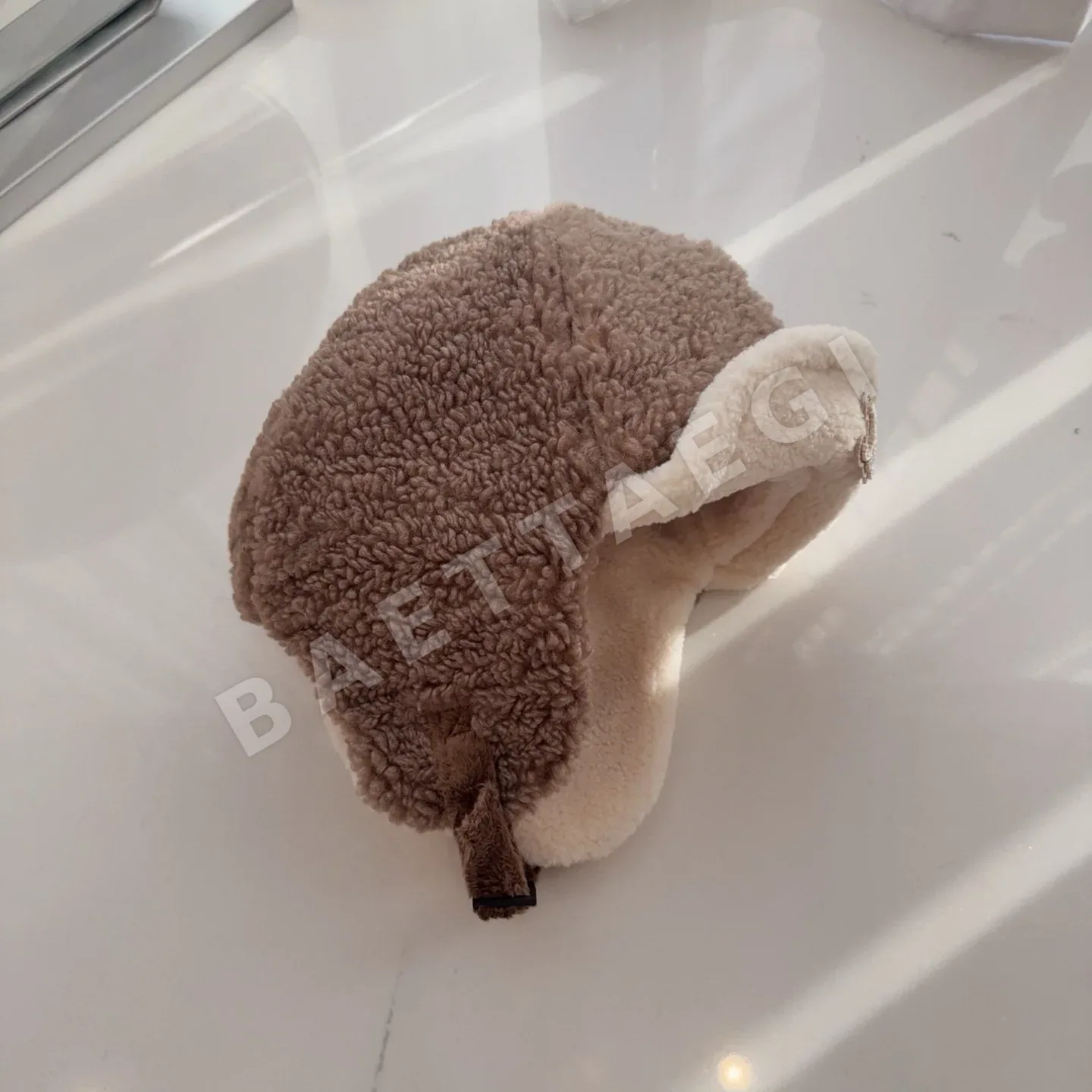 셀린느 이중 구조 램 울 귀마개 모자 상세 이미지 5