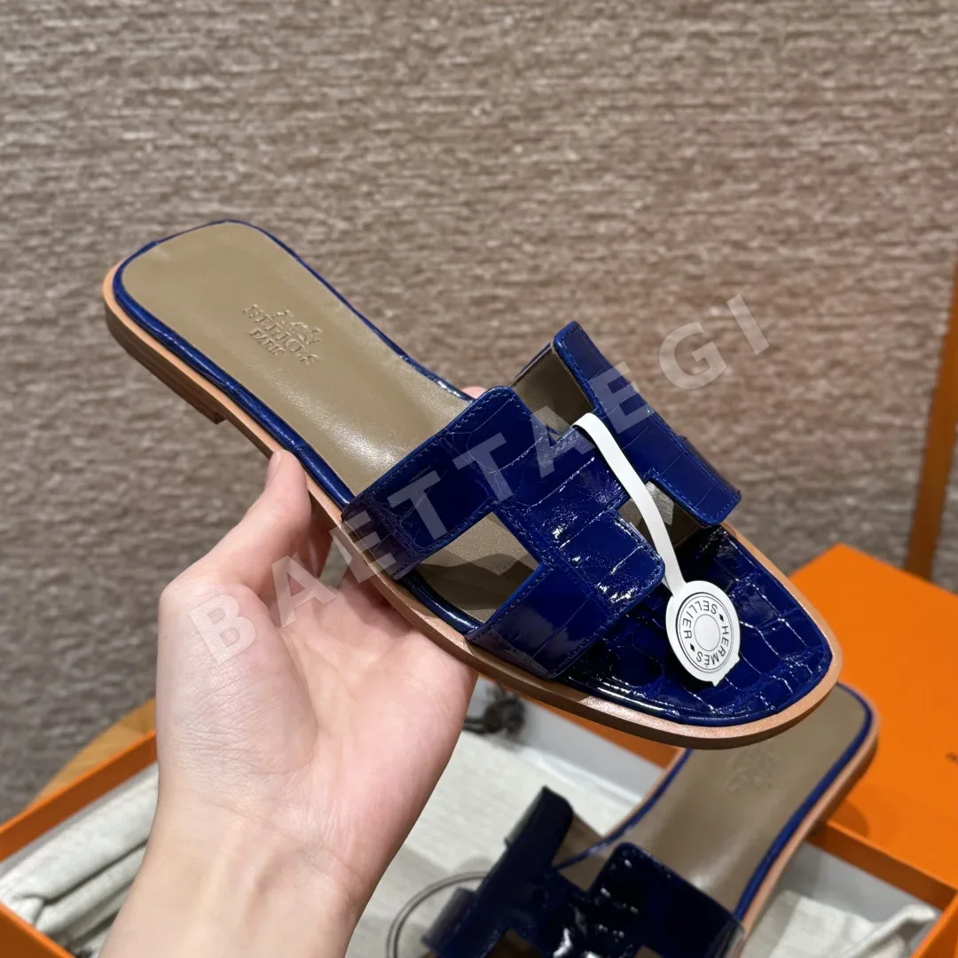 에르메스 오란 악어가죽 샌들 117515