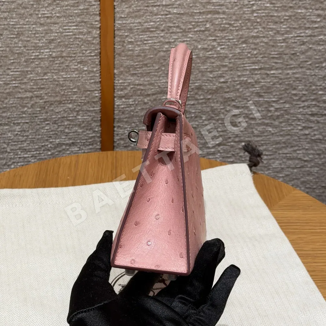 에르메스 미니 켈리 오스트리치 가방 상세 이미지 4