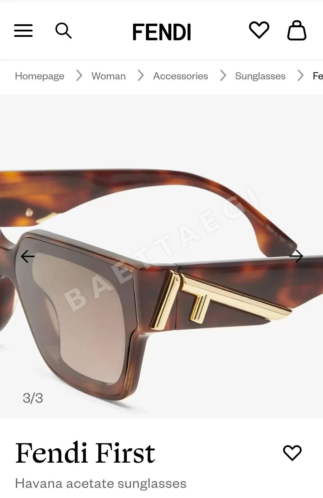 펜디 선글라스 74252 Fendi Sunglasses 상세 이미지 2