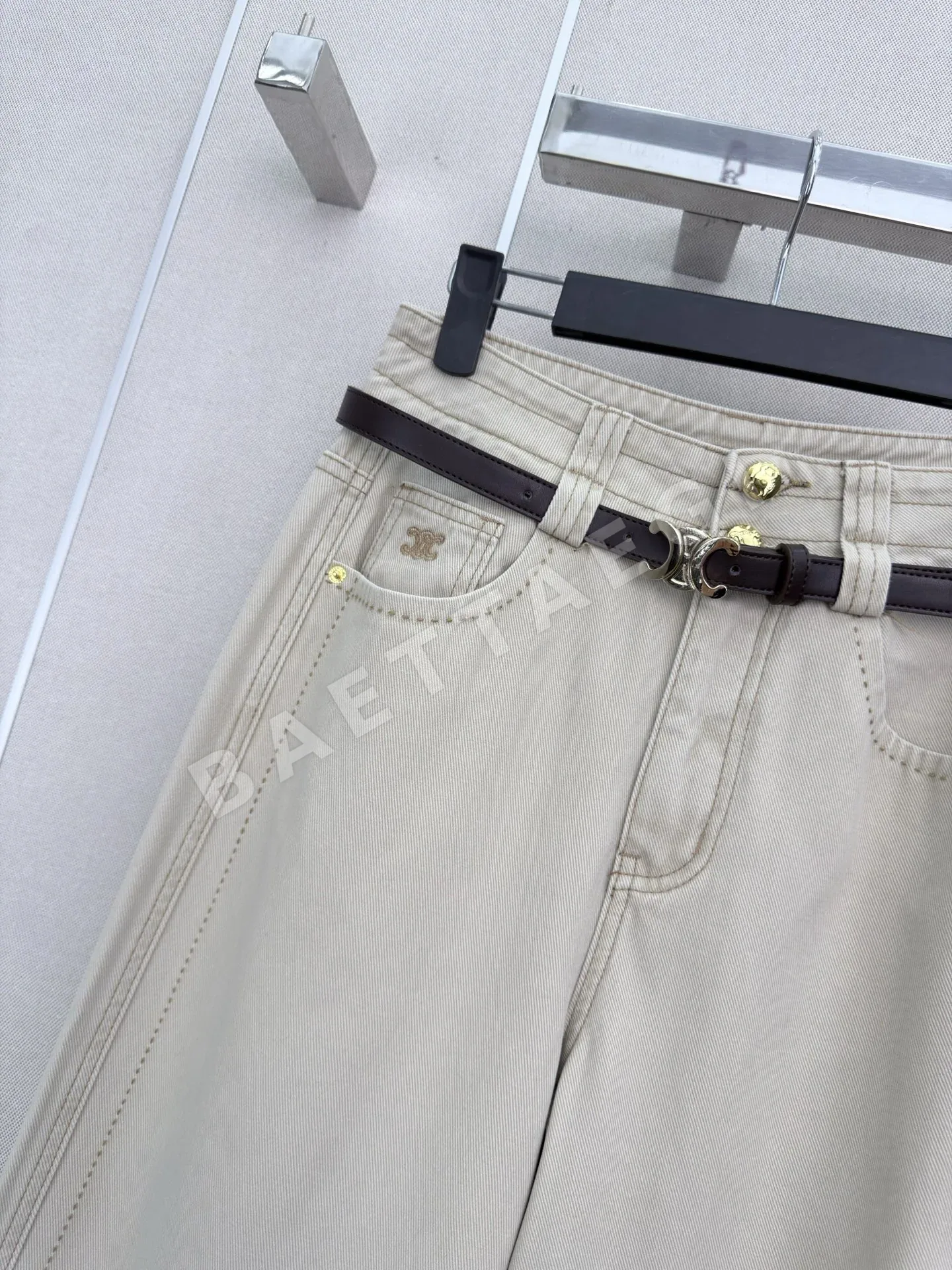 셀린느 데님 와이드 레그 바지 상세 이미지 3