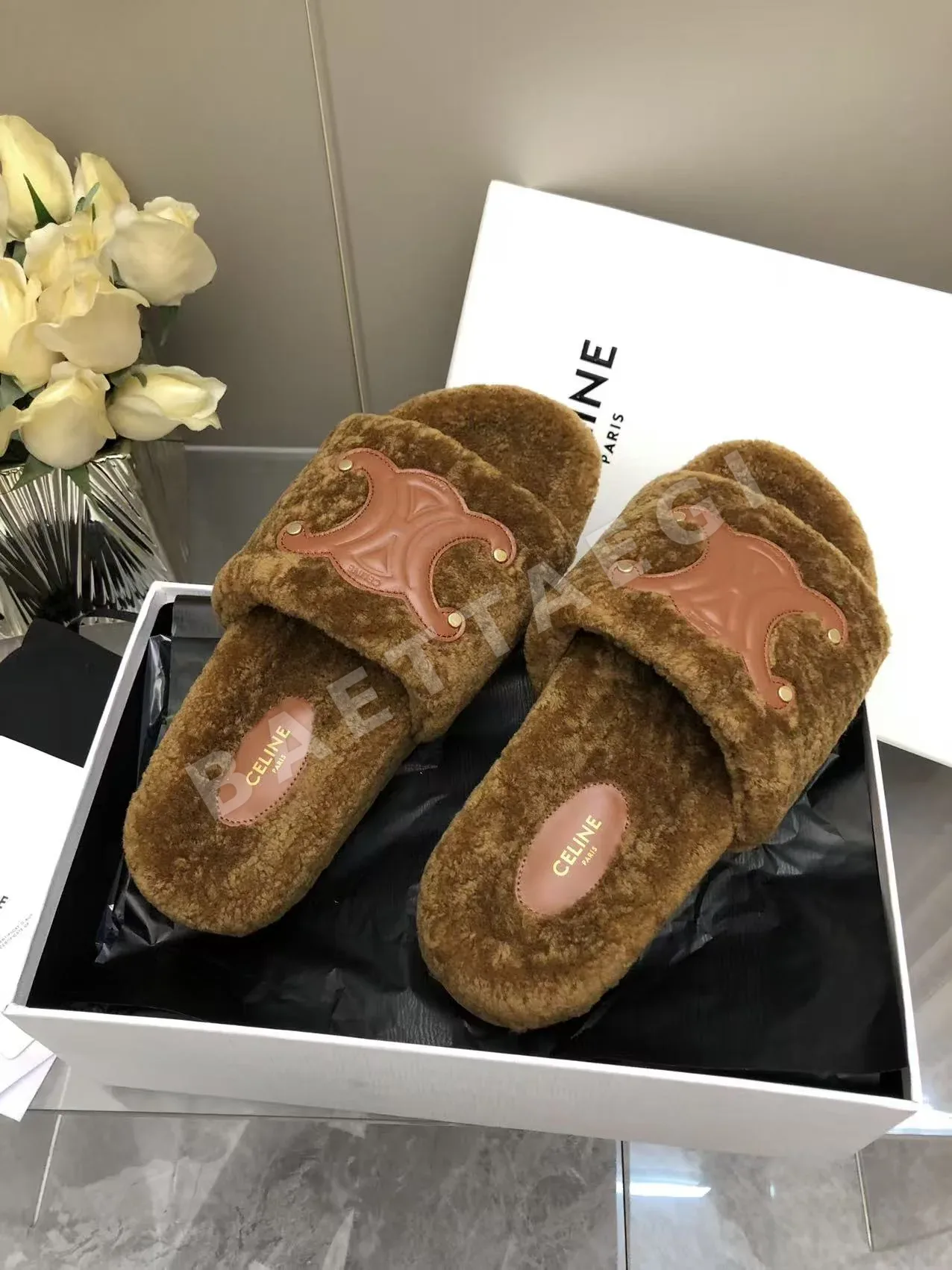 셀린느 울 자수 로고 슬리퍼 상세 이미지 9