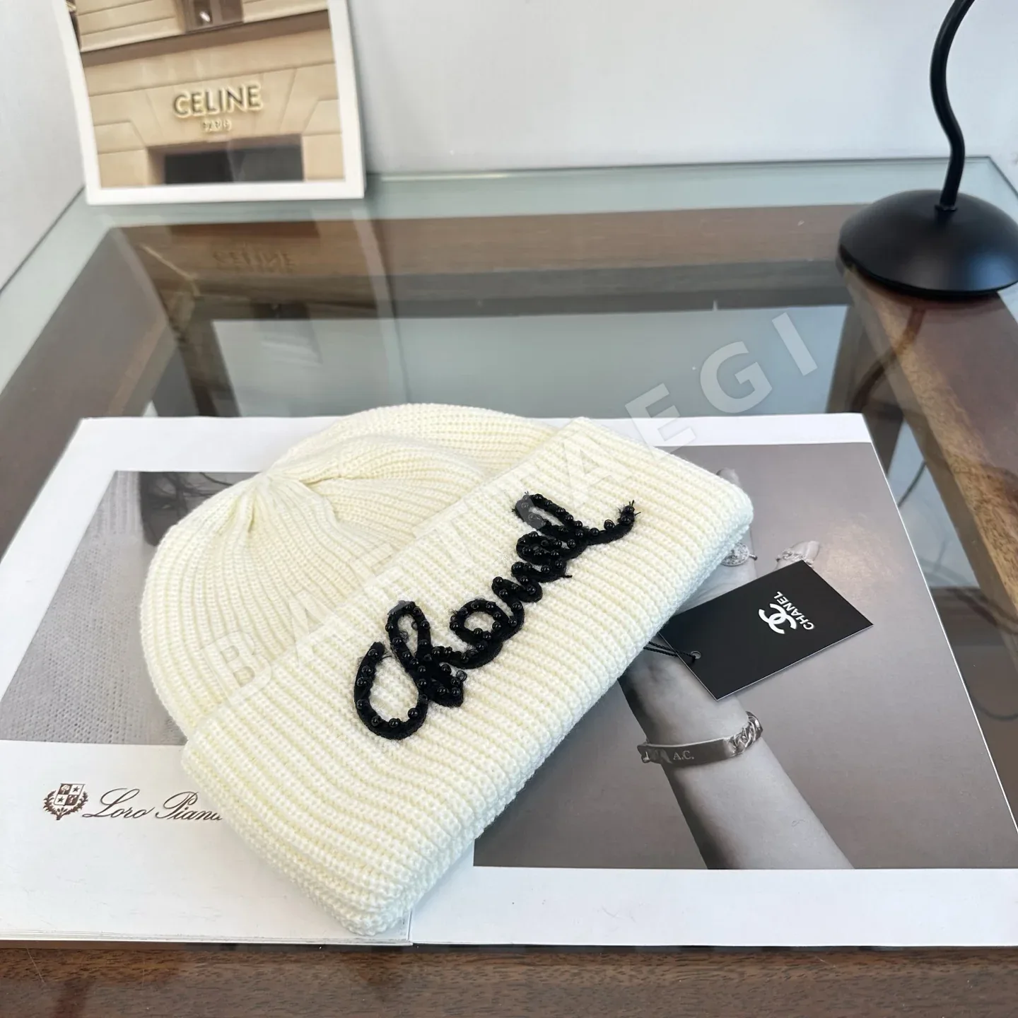 샤넬 니트 비니 모자 상세 이미지 4
