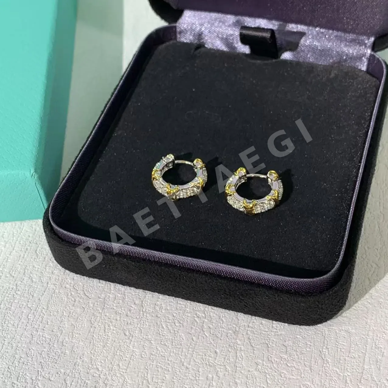 티파니 컬러 블로킹 귀걸이 상세 이미지 2