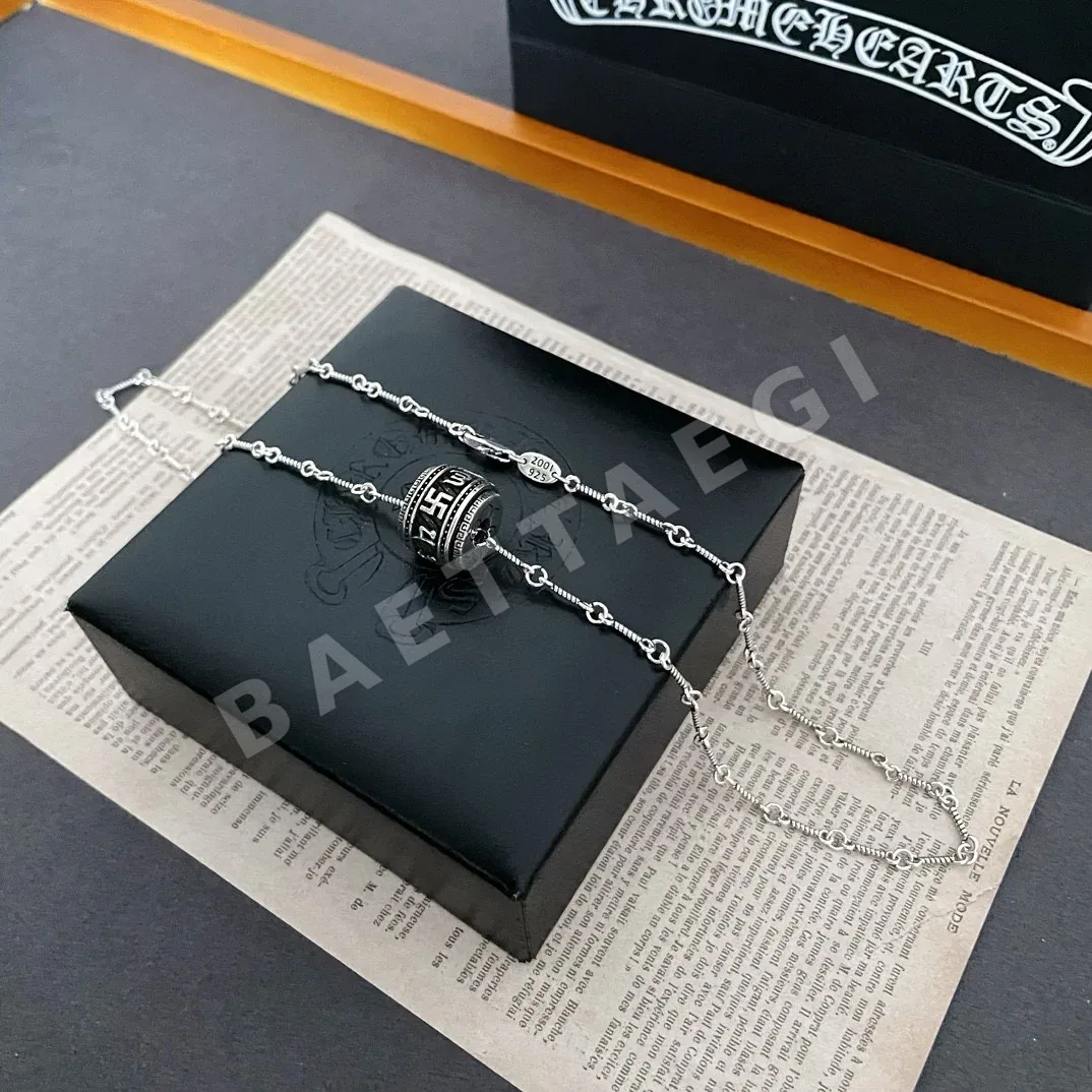 크롬하츠 복고 대나무 마디 육자 진언 펜던트 목걸이 상세 이미지 5