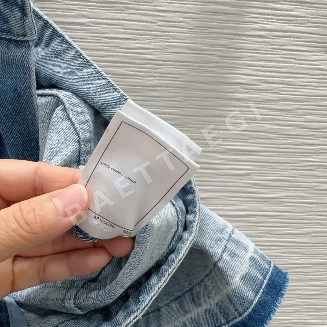 샤넬 데미지 가공 데님 반바지 상세 이미지 8