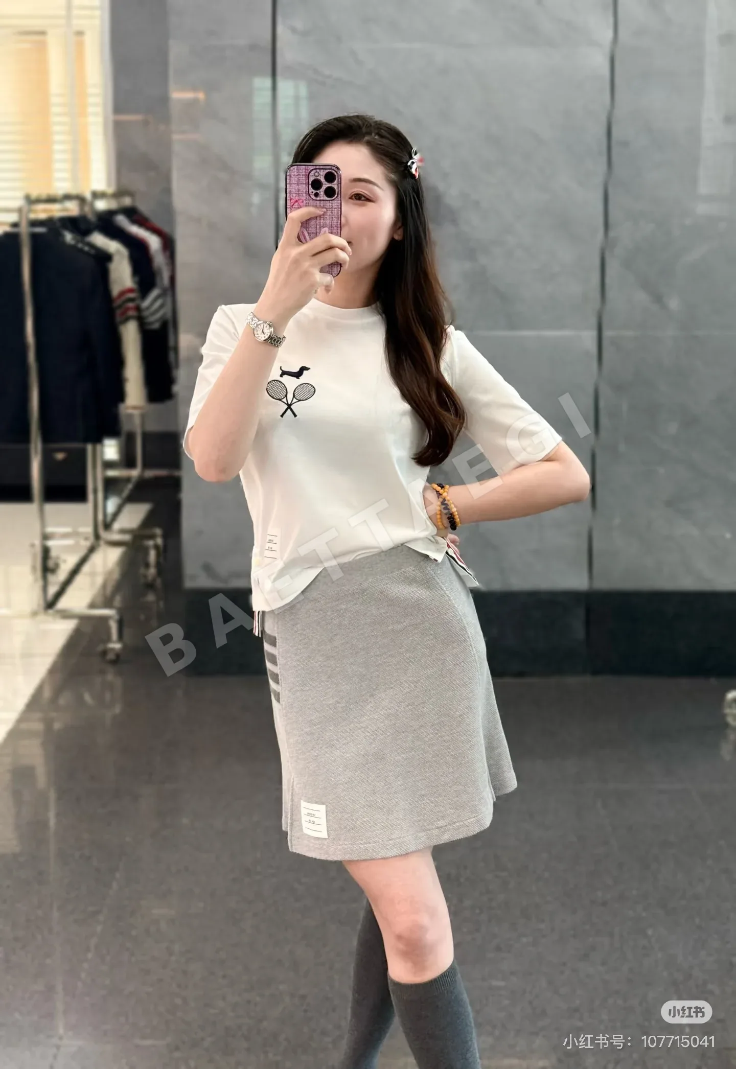 톰브라운 여성 반팔 티셔츠