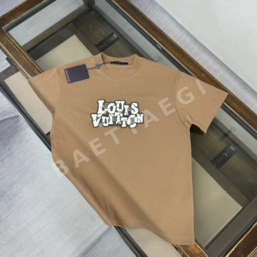 루이비통 크루넥 코튼 반팔 티셔츠 48974