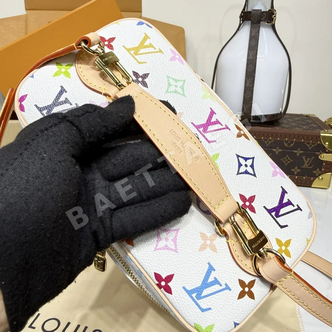 루이비통 네세서 니스 BB 화이트 핸드백 M28340 상세 이미지 6